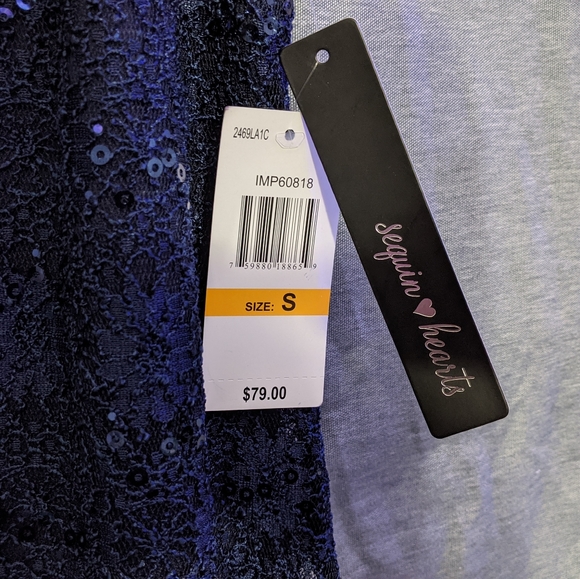 Blue Sequin Dress - Picture 3 of 4